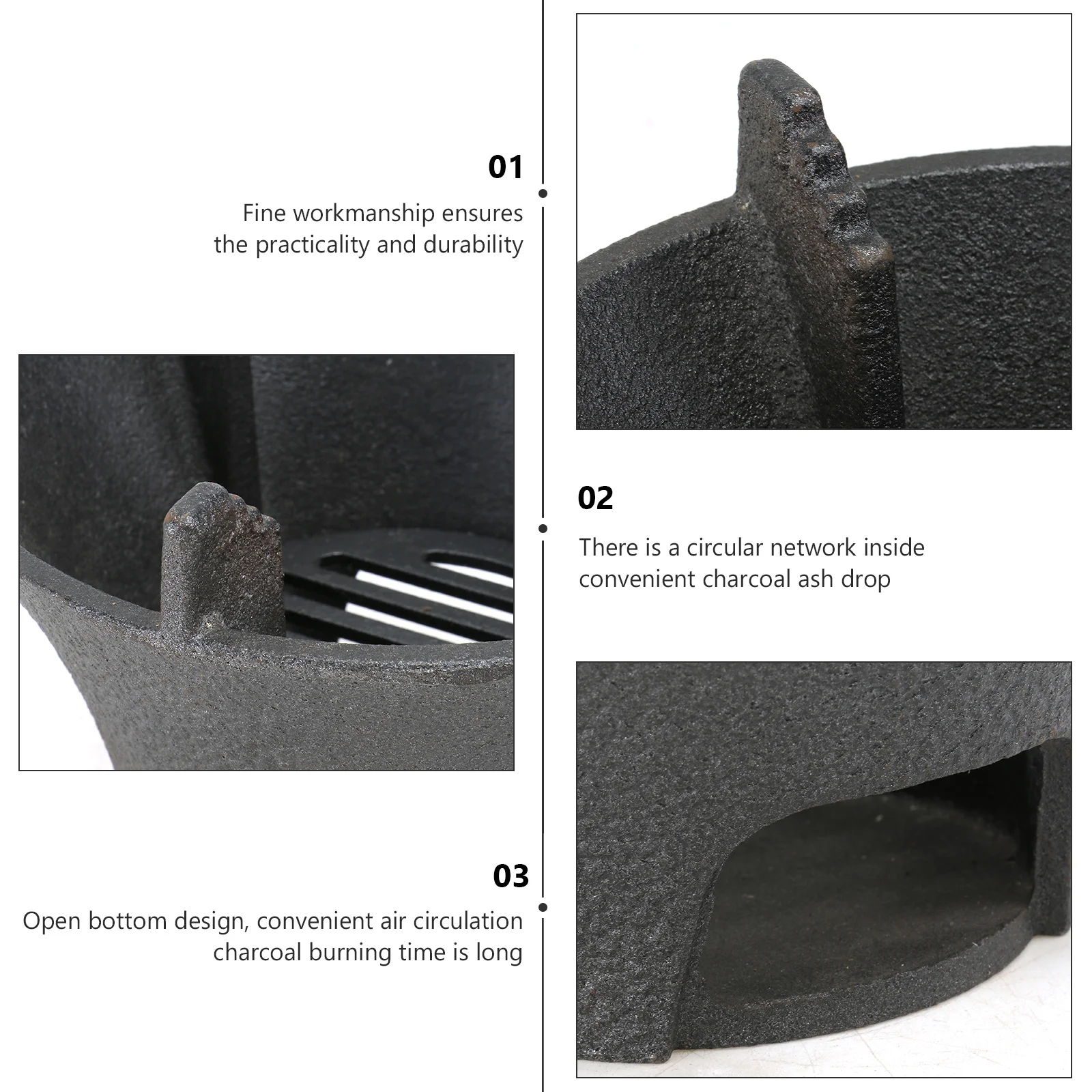 

Grill Barbecue Stove Charcoal Camping Japanese Iron Bbq Fire Outdoor Style Pan Korean Casttabletop Smokeless Campfire Plate