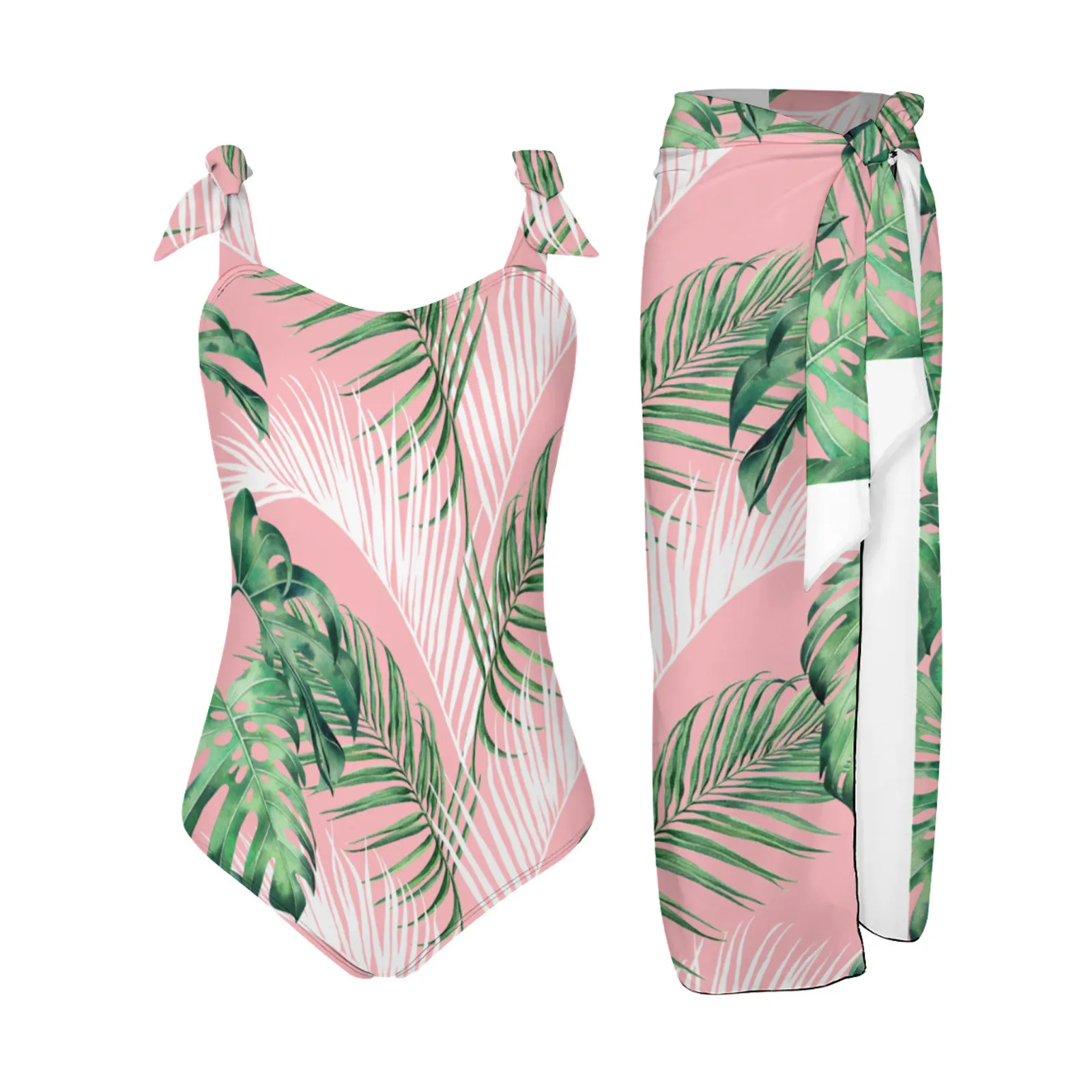 

Женские винтажные купальники с цветочным принтом и абстрактным принтом, 1 шт. + 1 шт. накидка из двух частей, мужские футбольные шорты с винтажным принтом