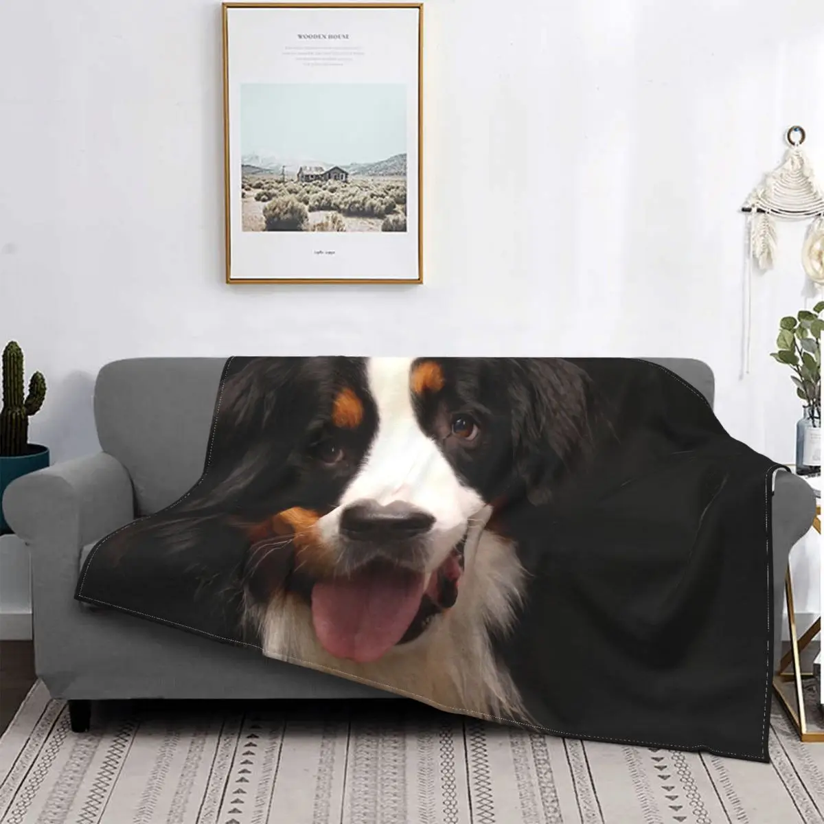 

Bernese Mountain Dog Blankets Sofa Cover Flannel Textile Decor Pets Kids Anime Thin Throw Blankets for Bedding Travel Rug Piece