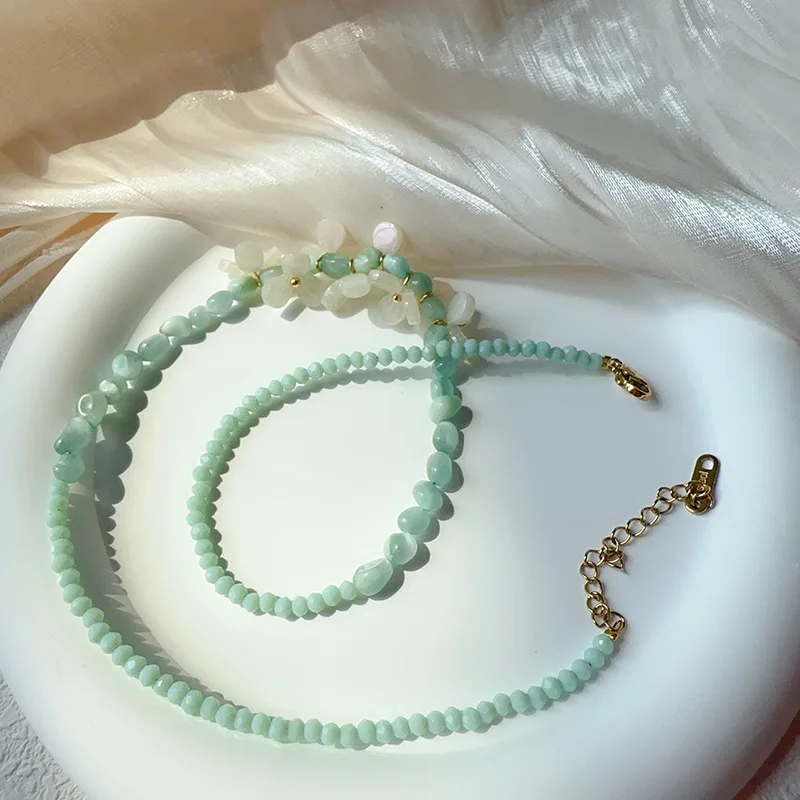 Ожерелье с ванильным лотосом французские крутые серьги из бисера