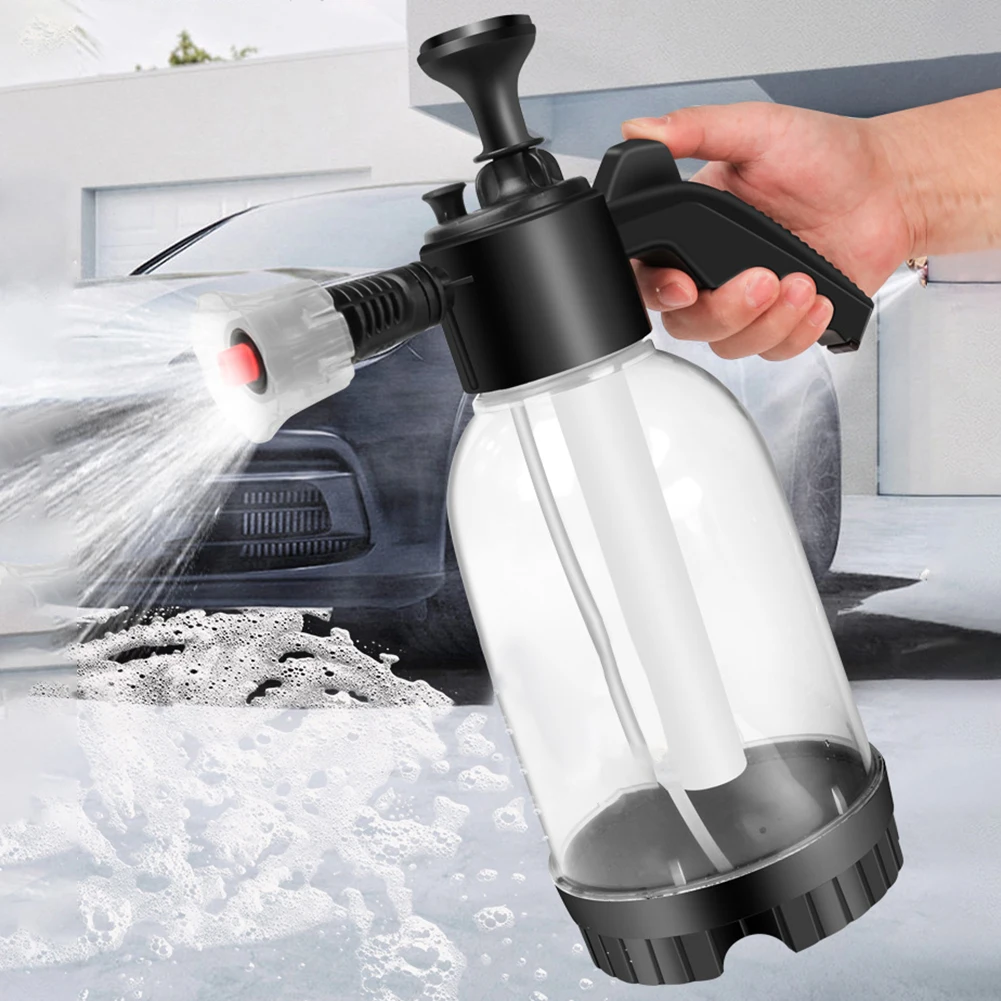 

2L Large Capacity Hand Pump Foam Sprayer Hand Pneumatic Foam Car Wash Spray Bottle Car Window Cleaning for Auto Car Washing