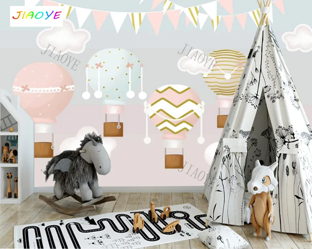 Пользовательские Мультяшные воздушные шары облака небо детская комната