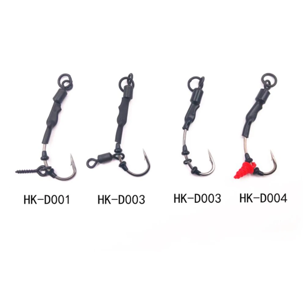 

3pcs/Pack Carp Fishing Ready Tied Ronnie Rigs Pre Made Spinner Rig Barbed Hooks Stainless Steel Fishing Tackle Tool Accessories
