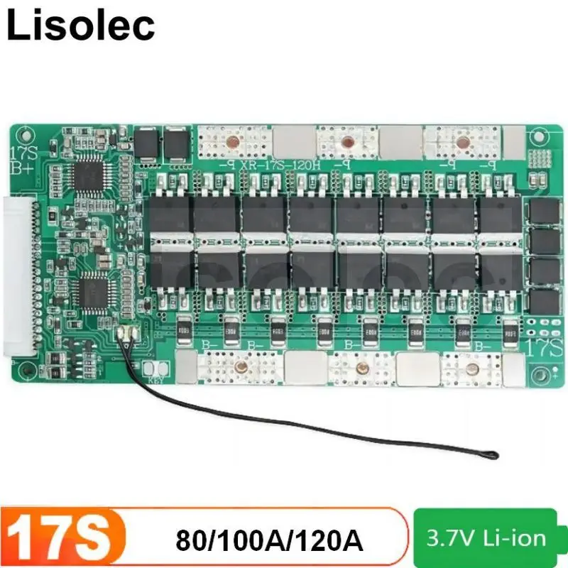 

BMS 17S 60V 80A 100A 120A Protection Board Charging Plates PCM with Balance Equalize Temperature Control Charge Discharge Protec