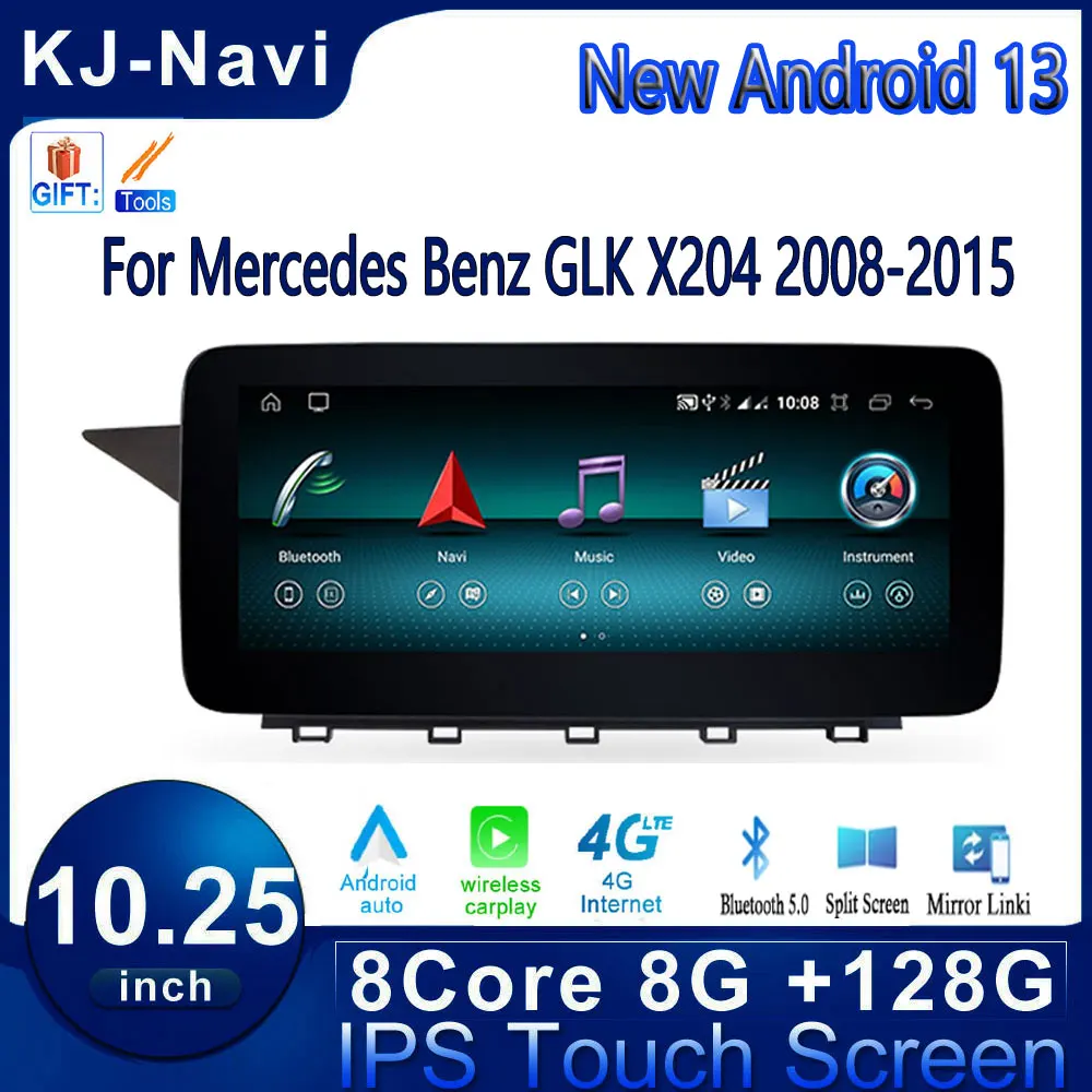 

Android 13.0 Car Stereo Radio For Benz GLK Class X204 2008-2015 Carplay GPS Navigation Multimedia Player 10.25 Inch
