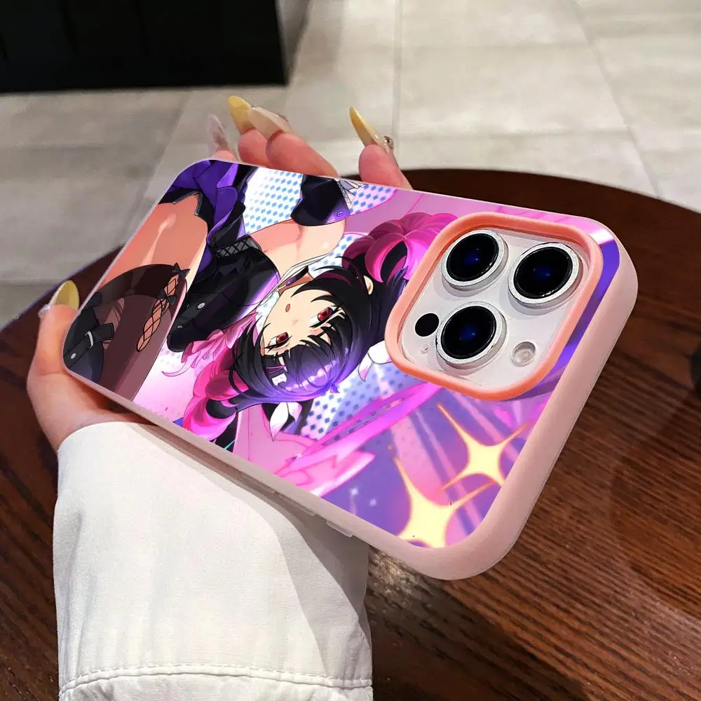Фото Чехол для телефона ZZZ Nangong Yu Jelly двухслойный розовый для iPhone 17 16 15 14 13 12 11 Air Pro Max Plus, защитный №1
