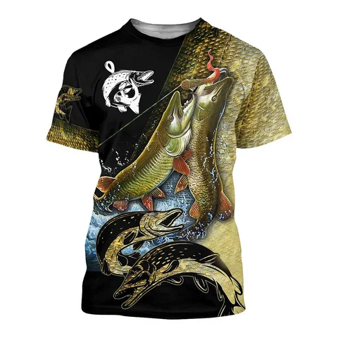 Новая модная футболка серия форель Рыбалка 3D печать унисекс Повседневная футболка хип-хоп Веселая уличная спортивная футболка