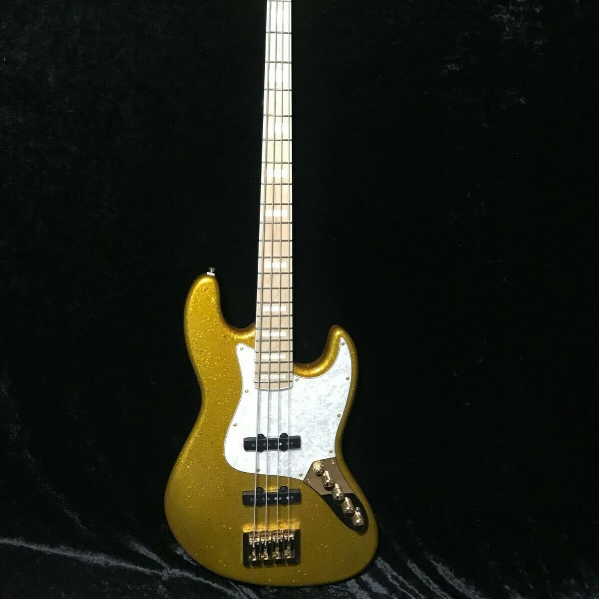 

Custom shop 1960 Swing Jazz 4 String Gold Sparkle Electric Bass Guitar