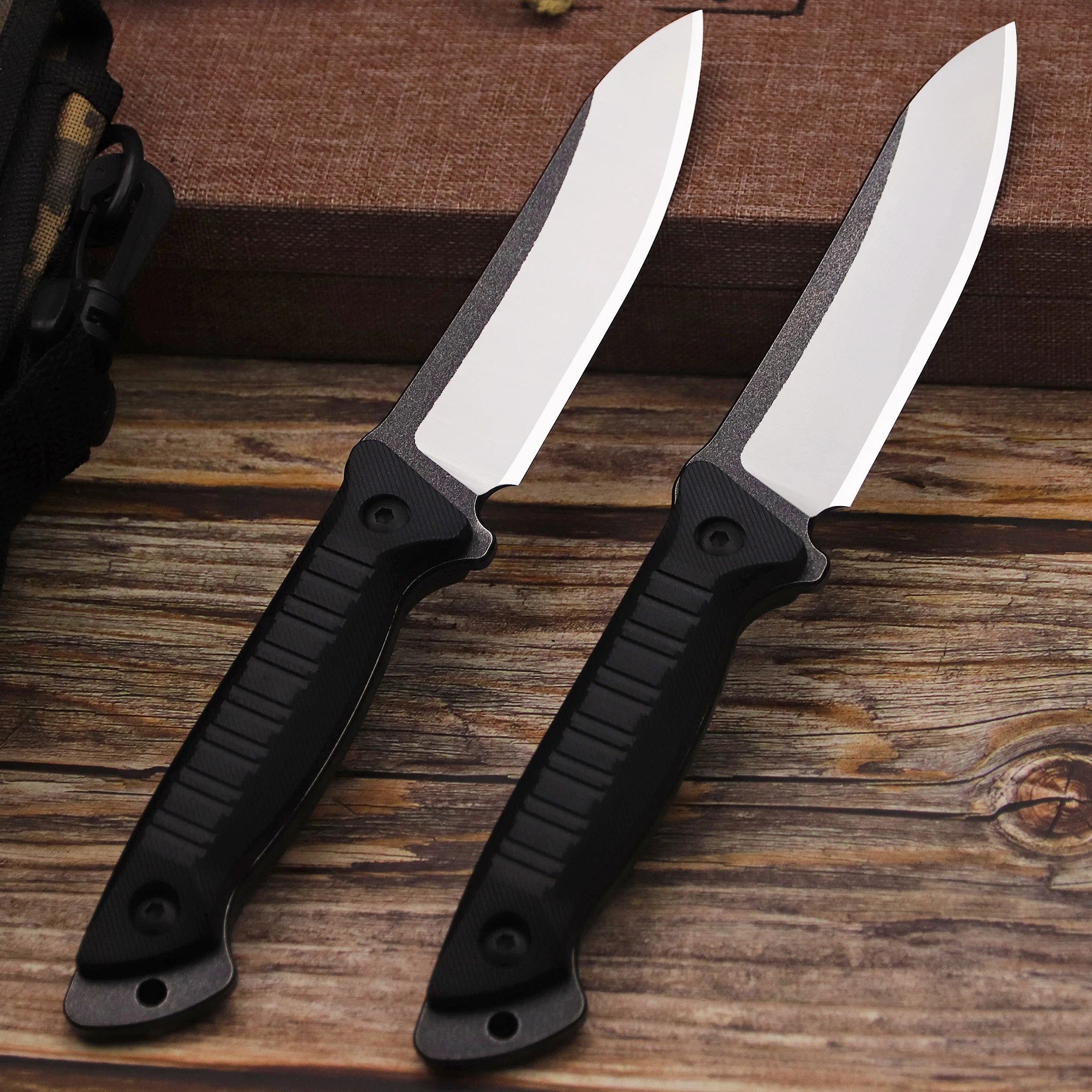 WPKOPYA США 440c Открытый охотничий прямой нож Full Tang + ножны K для спасательной защиты в