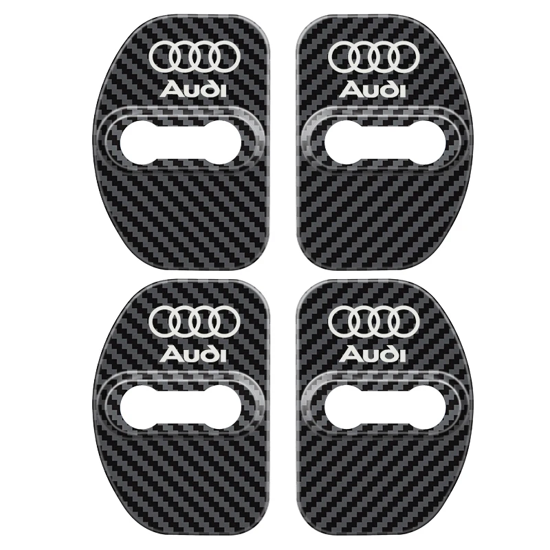 

4 шт., защитная крышка замка двери из нержавеющей стали для Audi A1 A3 A4 A5 A6 A7 A8 Q3 Q5 Q7 S8 TT, Стайлинг автомобиля