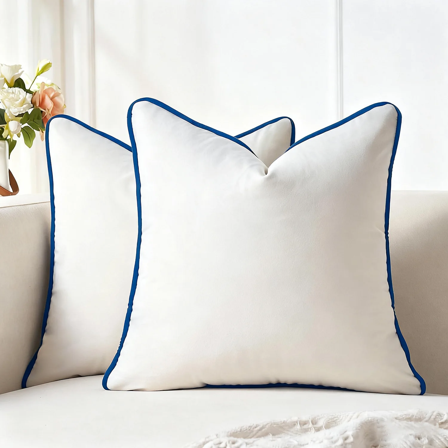 Чехол для подушки efundeal бархатный красный зелёный