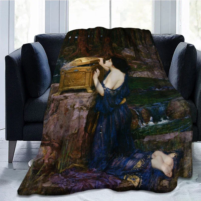 Фланелевое Одеяло Boreas And Oreithyia Lady Charlotte с изображением сказочной девушки для