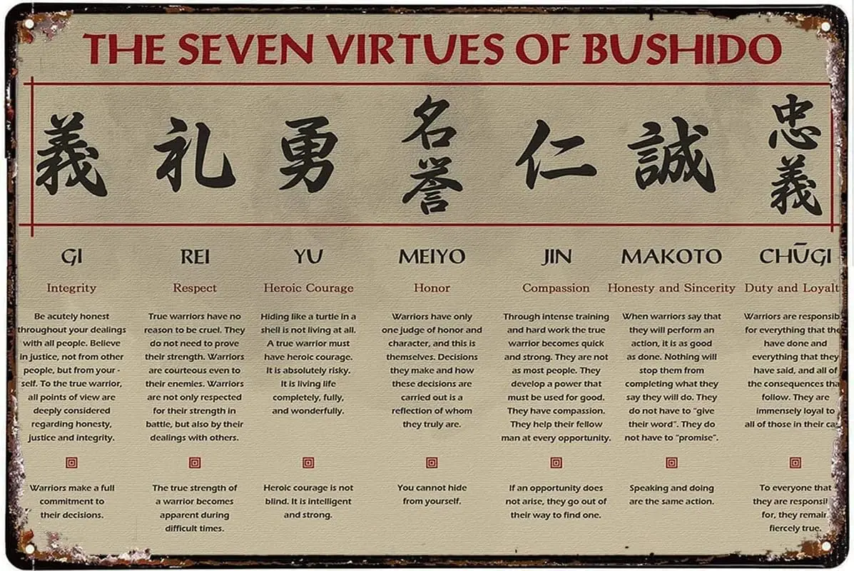 

Металлическая вывеска Bushido