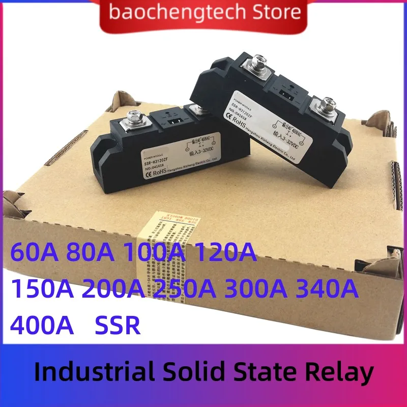 

Industrial Solid State Relay DC-AC SSR 60A 80A 100A 120A 150A 200A 250A 300A 340A 400A DC control AC High Power DA