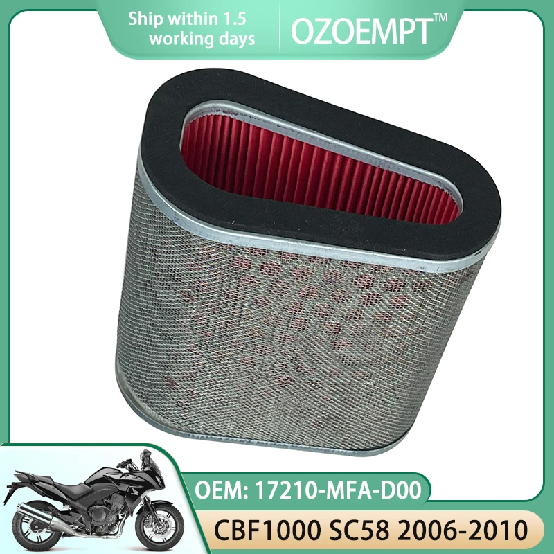 Воздушный фильтр для мотоцикла OZOEMPT, подходит для CBF1000F 2006 2007 2008 2009 2010 OEM:17210-MFA-D00