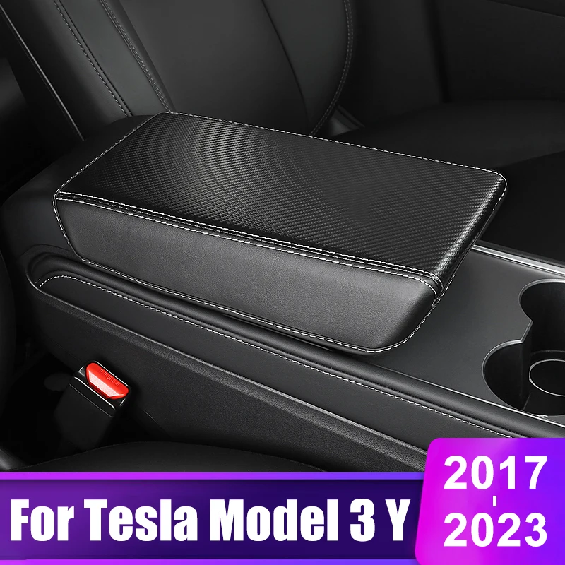 

For Tesla Model 3 Model Y 2017- 2021 2022 2023 2024 Car Center Console Armrest Box Cover Protector Pad Interior Accessories