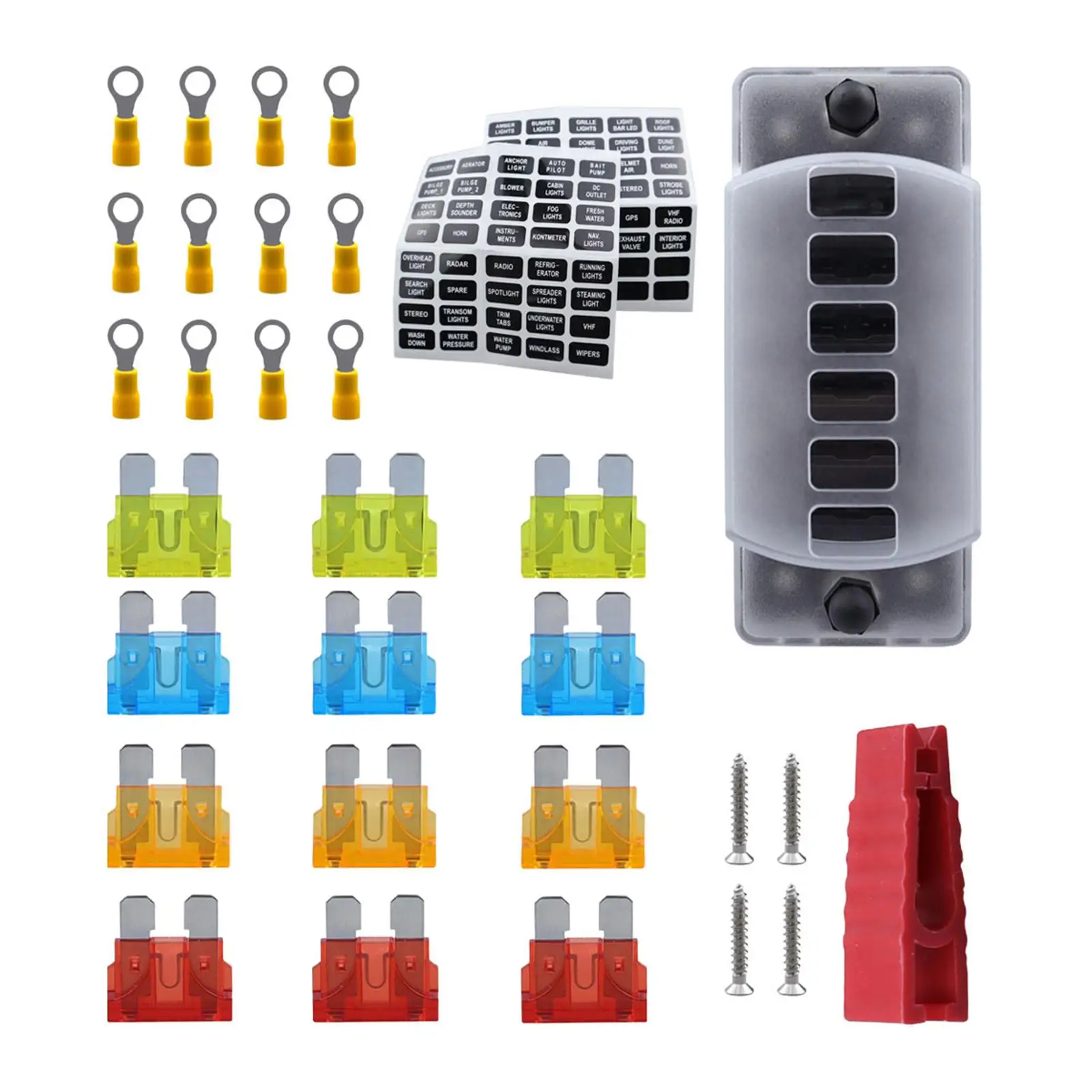 6-контактный блок предохранителей водонепроницаемая панель держателя цепи для