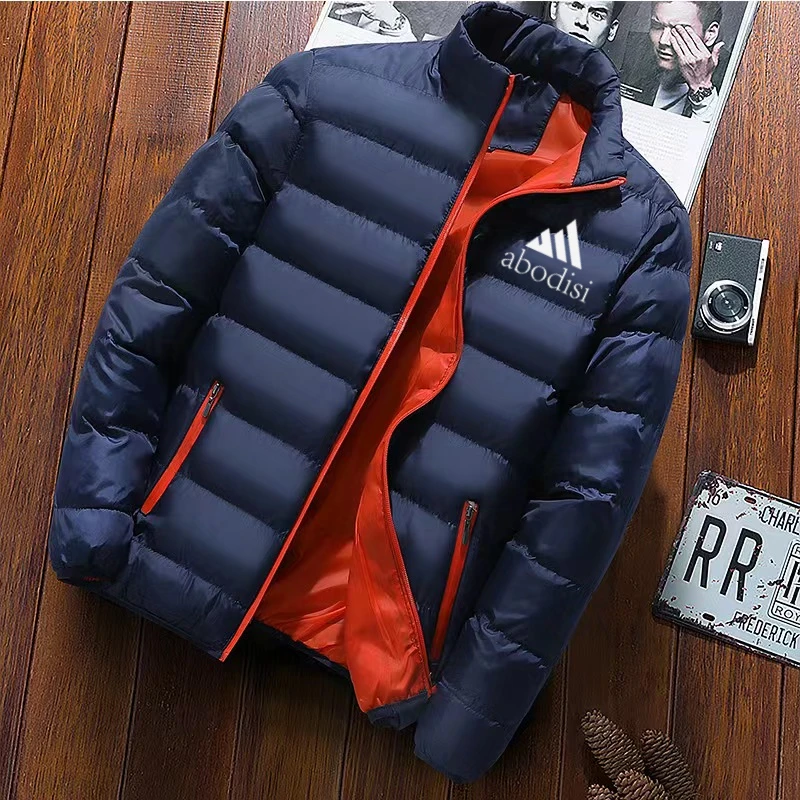 

Men's Winter Jacket Fashion Stand Collar Men's Solid Color Thickened Jacket Men's Winter Parker