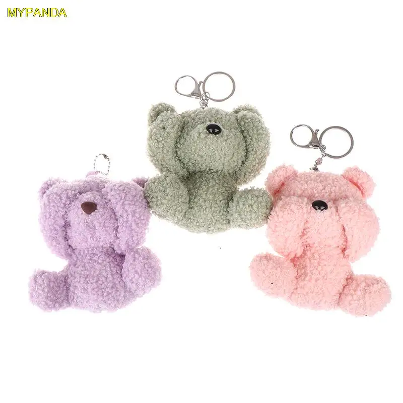 

1PC 12cm Plush Teddy Bear Keychain Dolls Stuffed Animal Toys Wedding Celebration Decoration Dolls Birthday Christmas Gift