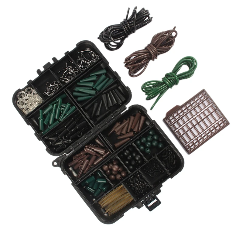 

Carp Fishing Accessories With Fishing Tackle Box Including Fishing Sinker Weight Fish Swivels Snaps Jig Hook Lure Lead