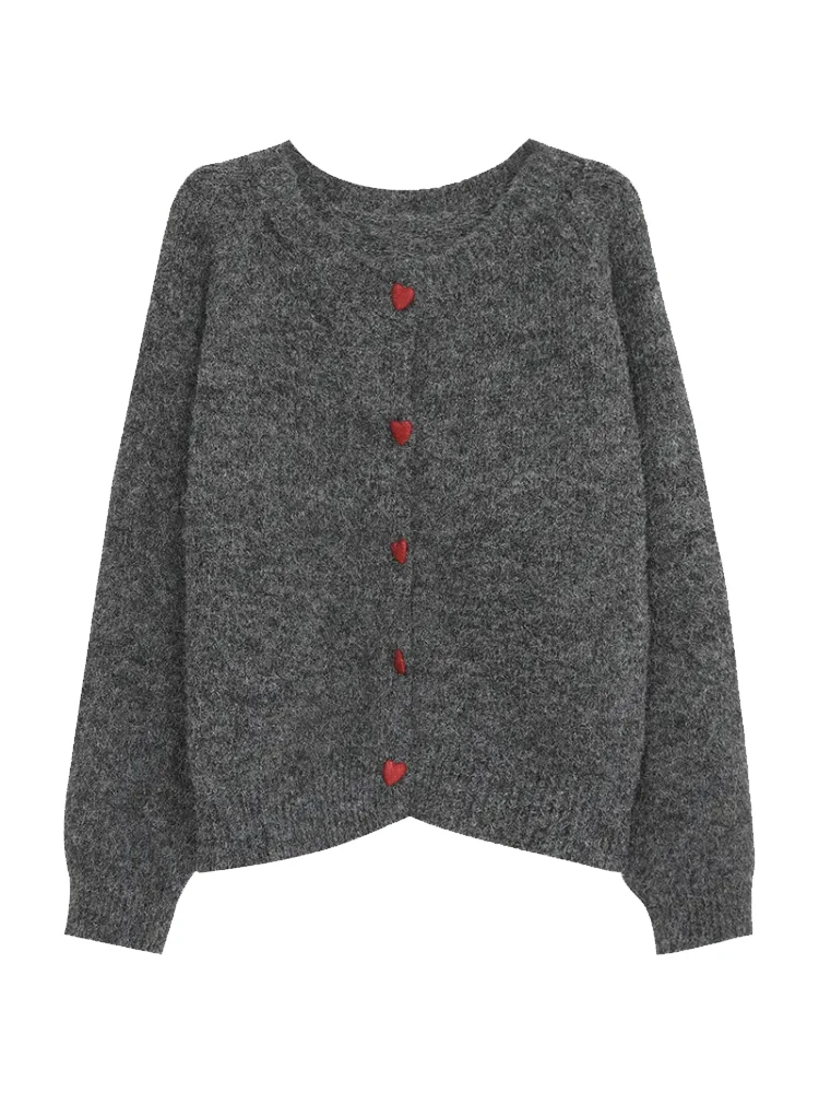 Свитер Love Button с круглым вырезом верхняя одежда женский высококачественный