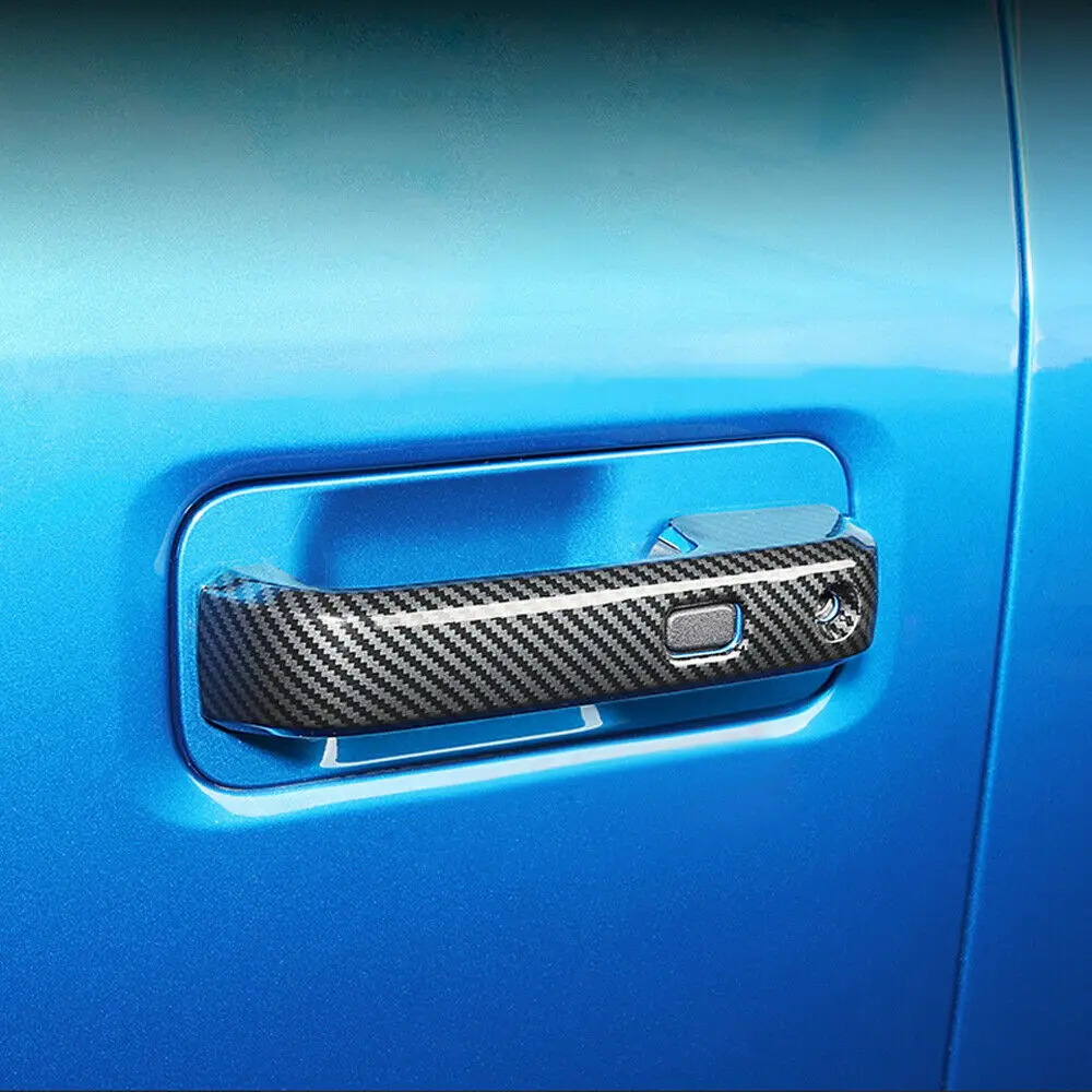 

Carbon Fiber Look Exterior Door Handle Cover 4pcs For Ford F150 F-150 2015-2020