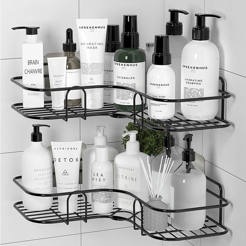 

Bathroom Corner Shelf Shower Storage Rack Firm Shower Kitchen Wall Storage Organizer Shampoo Soap Rack Bathroom Accessories