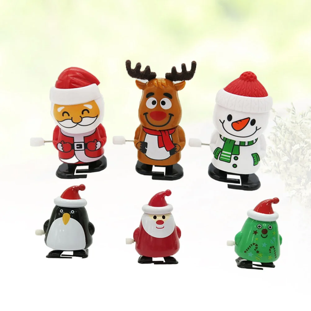

Заводной детский Подарочный игровой набор Wind Upchristmas, сувениры вечерние, животные, мини-животные, мультяшный набор, товары для Рождества