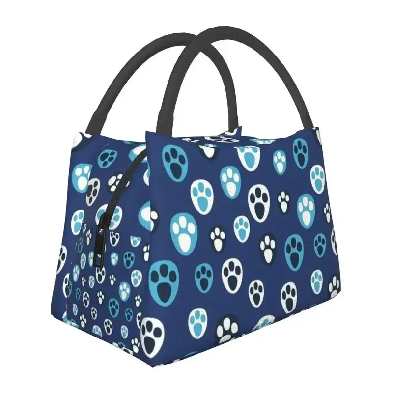 Термоизолированные сумки для ланча с узором в виде лап животных женские кошки