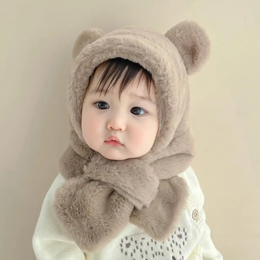 

Детская шапка шарф фланелевая однотонная плотная мягкая крестообразная непромокаемая легкая детская зимняя шапка унисекс для дома