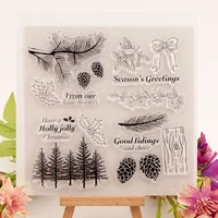 seasons greeting bow stamp rubber clear stamp seal scrapbooking photo album decorative card making new arrival 2022