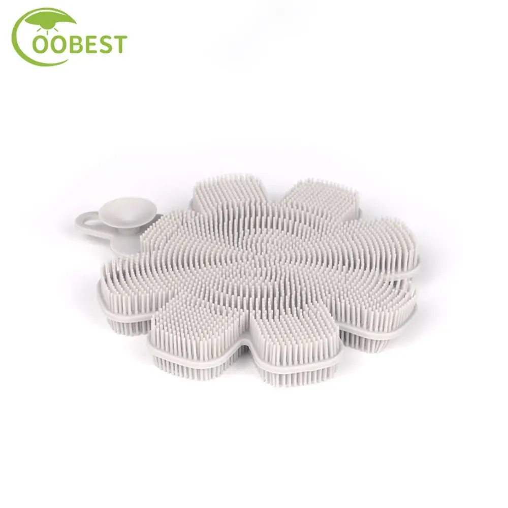 

Силиконовая антипригарная щетка для мытья посуды, в форме цветка