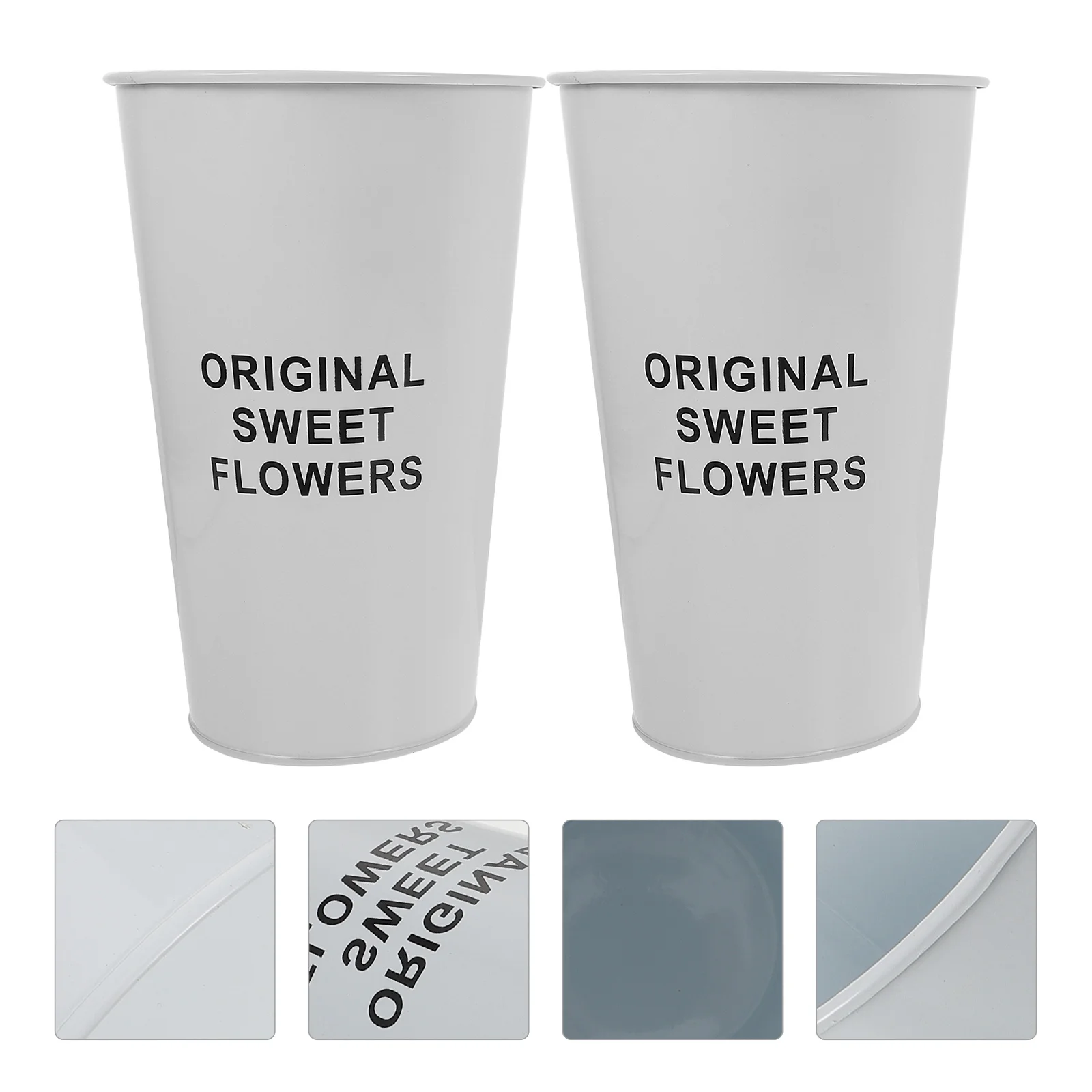 

Vase Flower Bucket Metal Vases Jug Tin Home Vintage Ice Farmhouse Pitcher Pot Holder Galvanized Planter Decorative Organizer