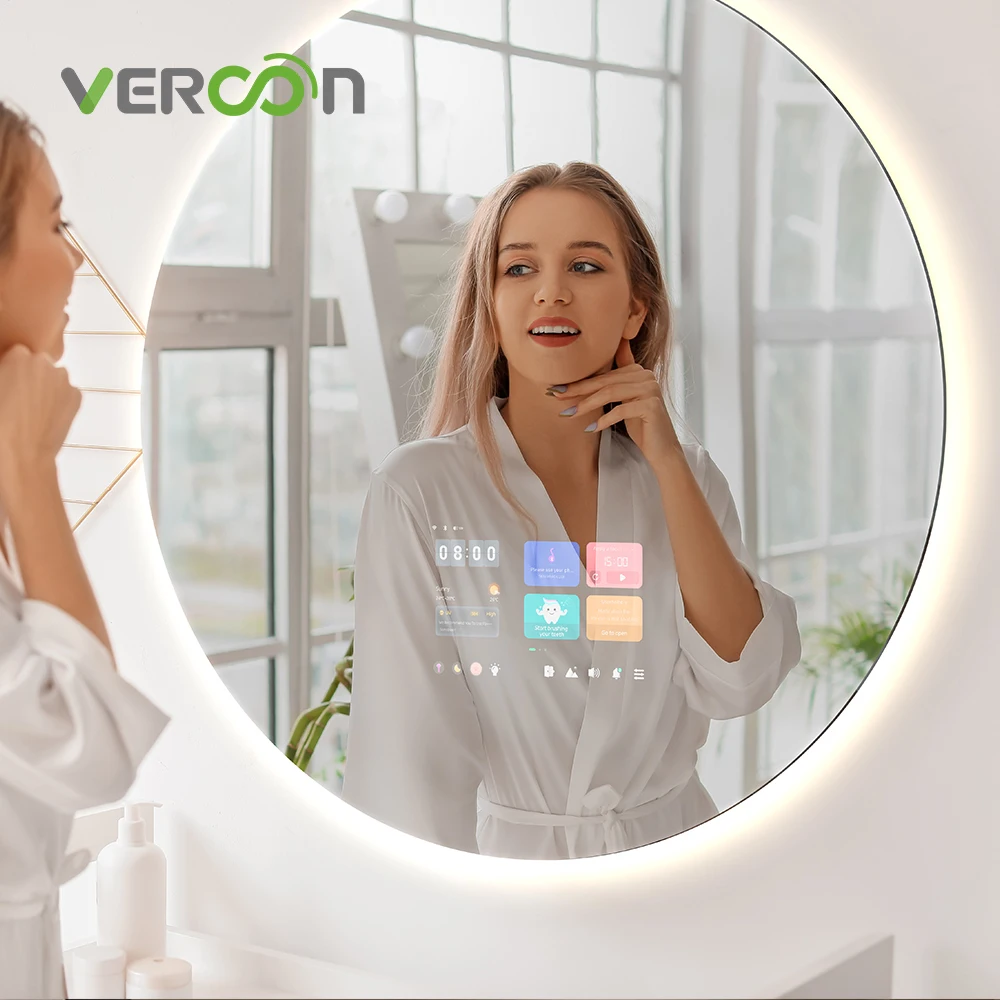 Светодиодное зеркало, волшебное зеркало с Wi-Fi и водонепроницаемым Android 11, интеллектуальное сенсорное интерактивное зеркало для ванной комнаты для проекта отеля квартиры (art.: 3920cf29ac96d) - 3920cf29ac96d