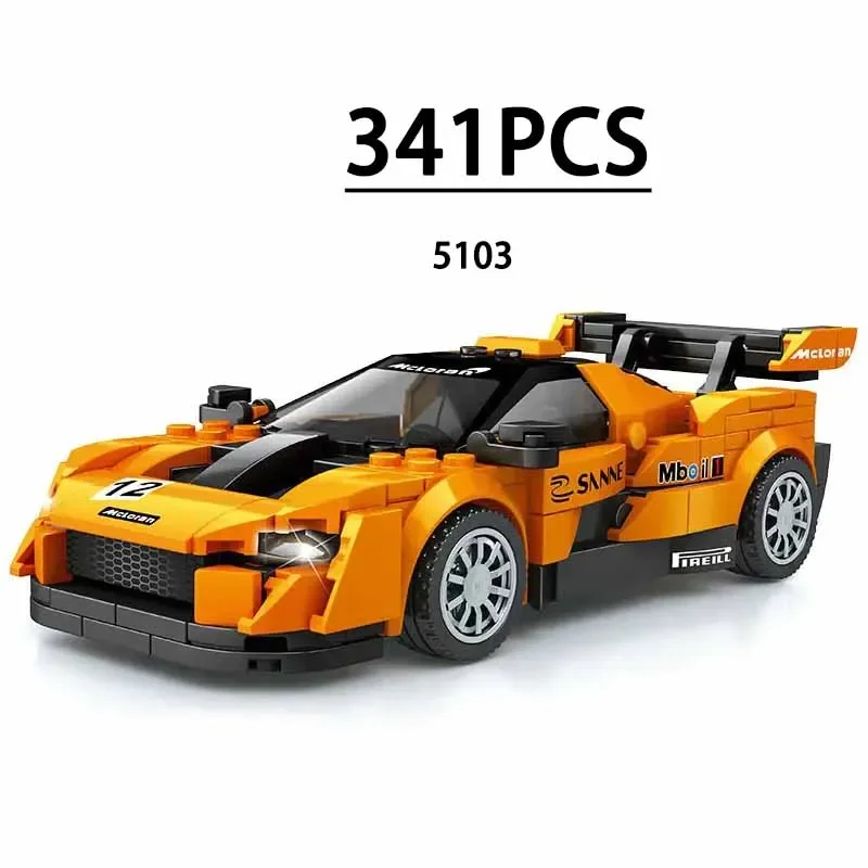 MOC-строительные блоки игрушки наклейки F1 8 сеток автомобильные подарочные