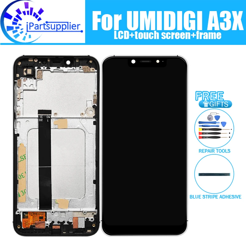 

ЖК-дисплей UMIDIGI A3X + дигитайзер сенсорного экрана + рамка в сборе 100% Оригинальный Новый ЖК + сенсорный дигитайзер для UMIDIGI A3X + Инструменты