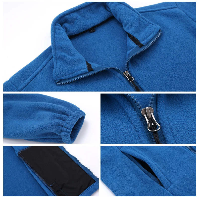 Autumn Winter Thickened Fleece Jacket Men's And Women's Fleece Cardigan Work Clothes Mountaineering Cold-proof Jacket Liner