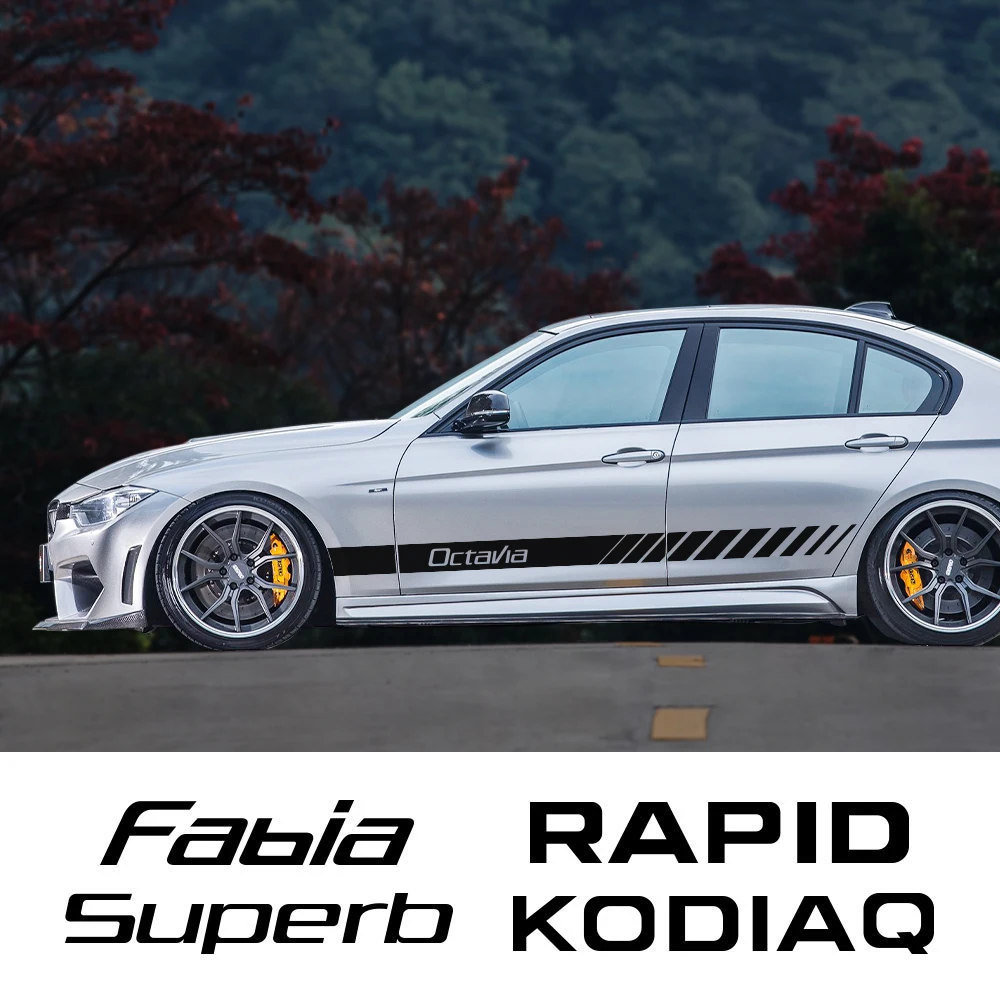 Для Skoda Roomster Октавия Рапид Fabia Kamiq Citigo Karoq Kodiaq Scala превосходные аксессуары для автостайлинга боковые наклейки для кузова автомобиля