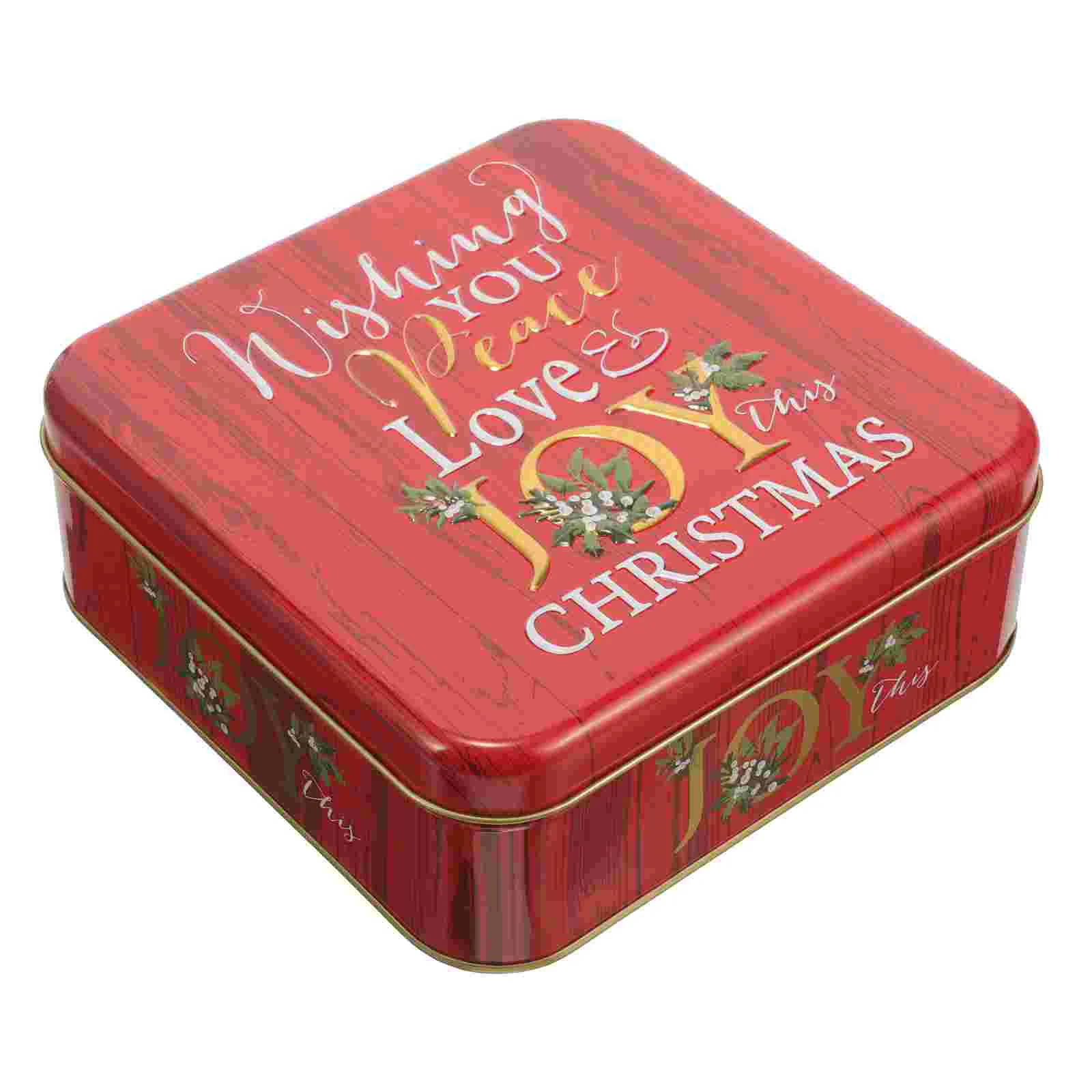 

Christmas Cookie Tins Santa Claus Tin Box Xmas Candy Tin Trick Or Treat Box Holiday Snack Jar Biscuits Container Christmas Favor