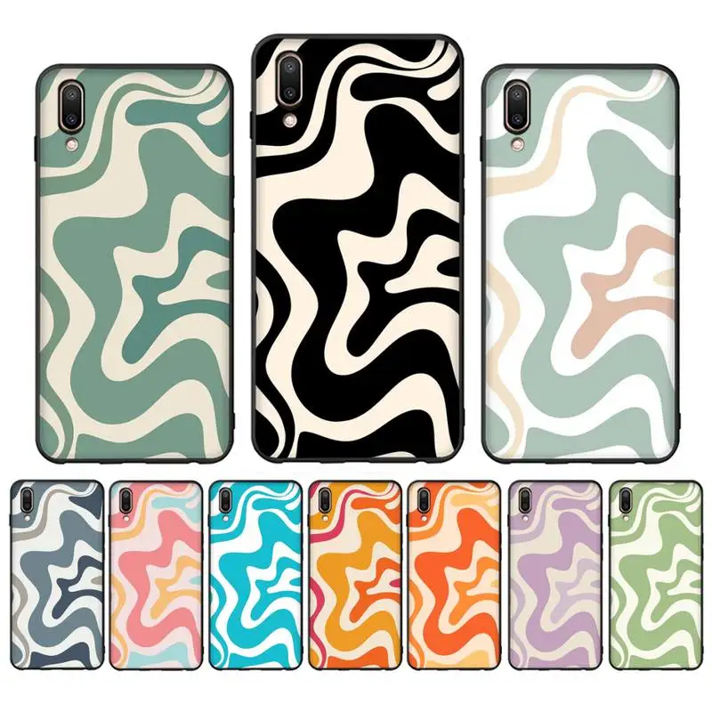 

Liquid Swirl Abstract Pattern Phone Case for Vivo Y91C Y11 17 19 17 67 81 Oppo A9 2020 Realme c3