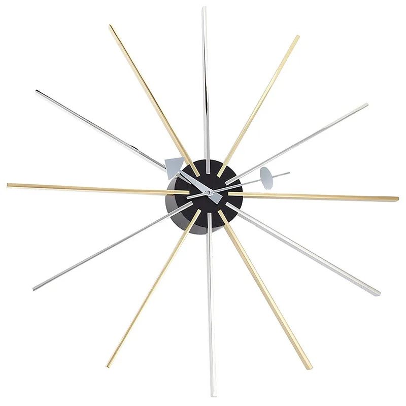 

Nordic Creative Wall Clock Modern Metal Silent Watch Luxury Large 3d Gold Clocks Wall Home Decor Living Room Decoration Gift