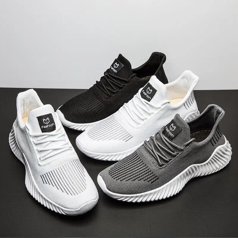 

lace-up men sports shoes running sport trecking low-cut teens sneakers silver low top shos casual 2022 black flat