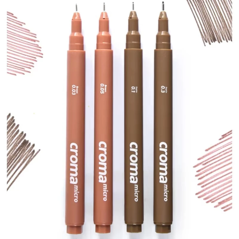 Фото Ручки для художественной каллиграфии Croma Micro Fineliner для принадлежностей для рисования художника, водонепроницаемые черные/коричневые/кожаные чернила для рисования, технические №1