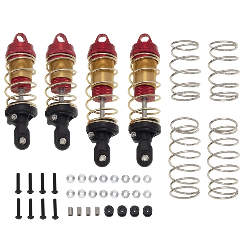 

4Pcs Metal Front And Rear Shock Absorber For Traxxas Slash 4X4 VXL 2WD Rustler Stampede Hoss 1/10 RC Car Upgrade Parts