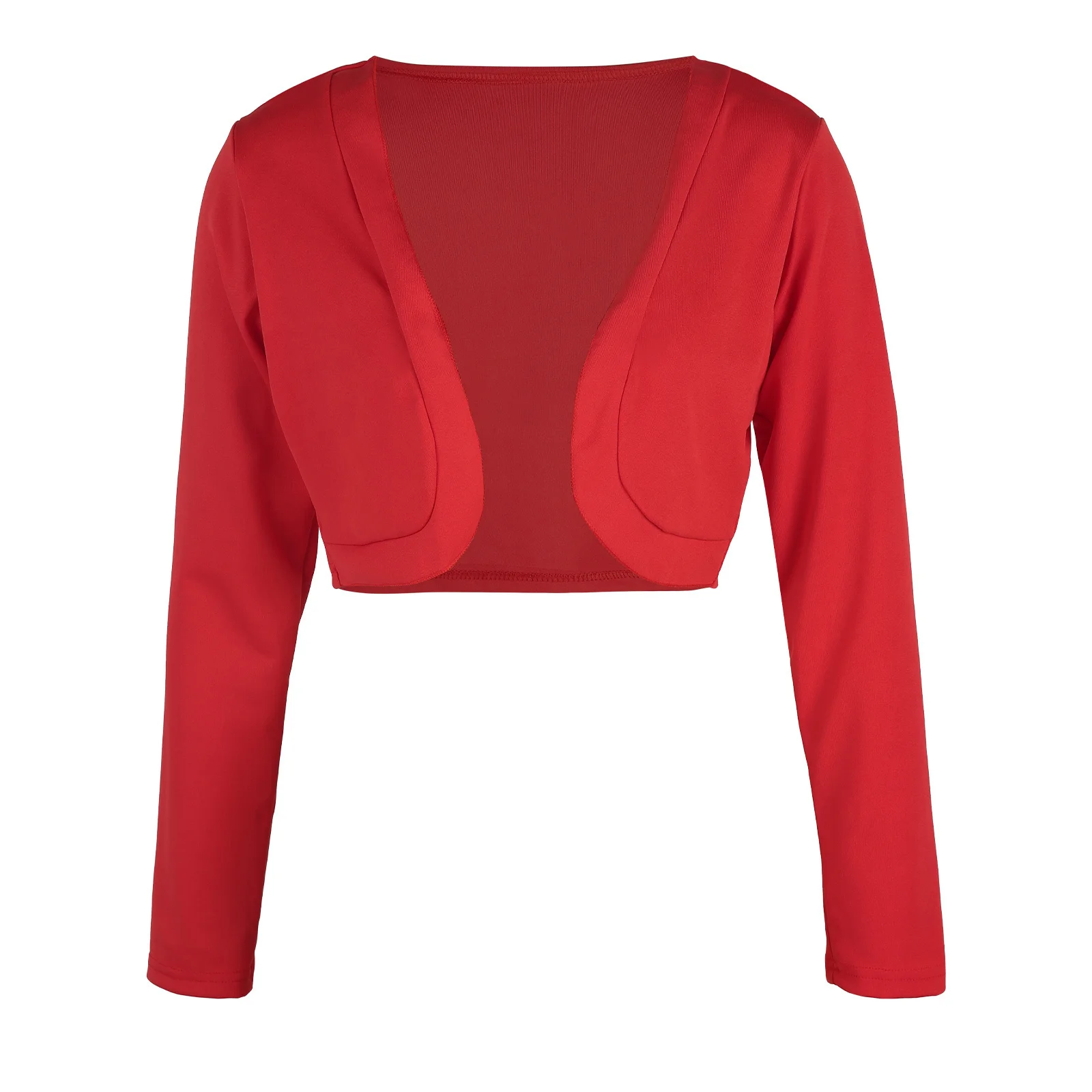

2023 Spring Fall Women Simple Casual Style Cardigan Solid Color Long Sleeve Close-fitting Bolero White Black Blue Red S-XXXL