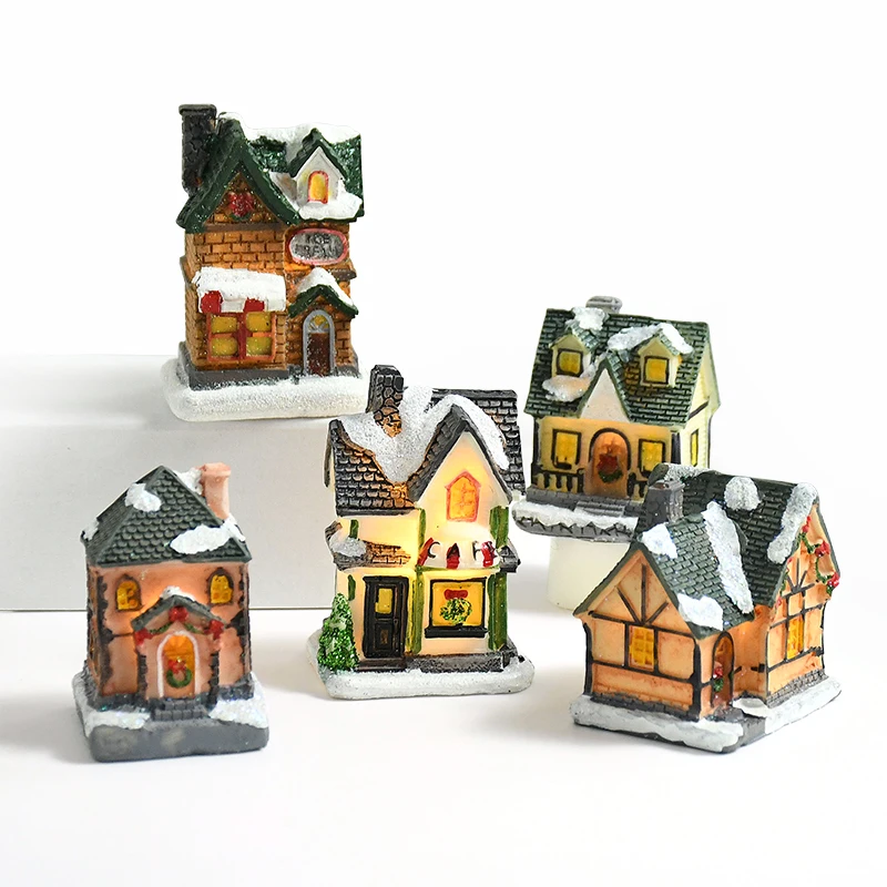 Рождественский светодиодный светильник миниатюрные украшения для дома