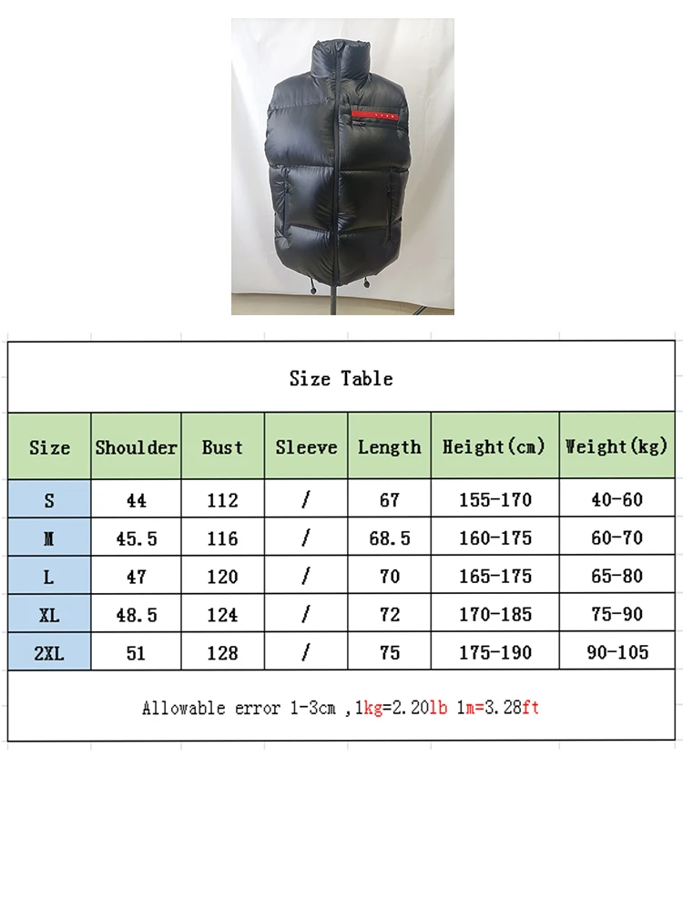 Men And Women Winter Solid Puffer Gilet Waterproof Windproof Goose Down Vest