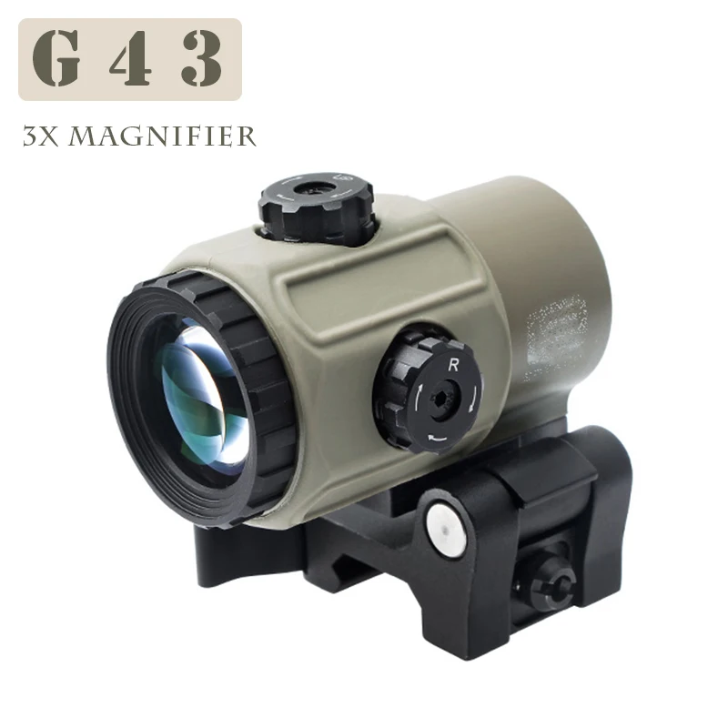 Тактический прицел G43 фиксированная Лупа 3 раза G33 с переключателем в сторону