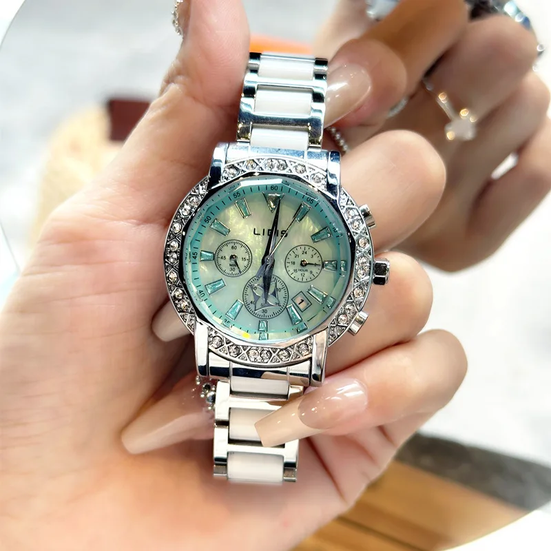 Новые многофункциональные популярные женские часы Moonlight Goddess Spearmint с циферблатом