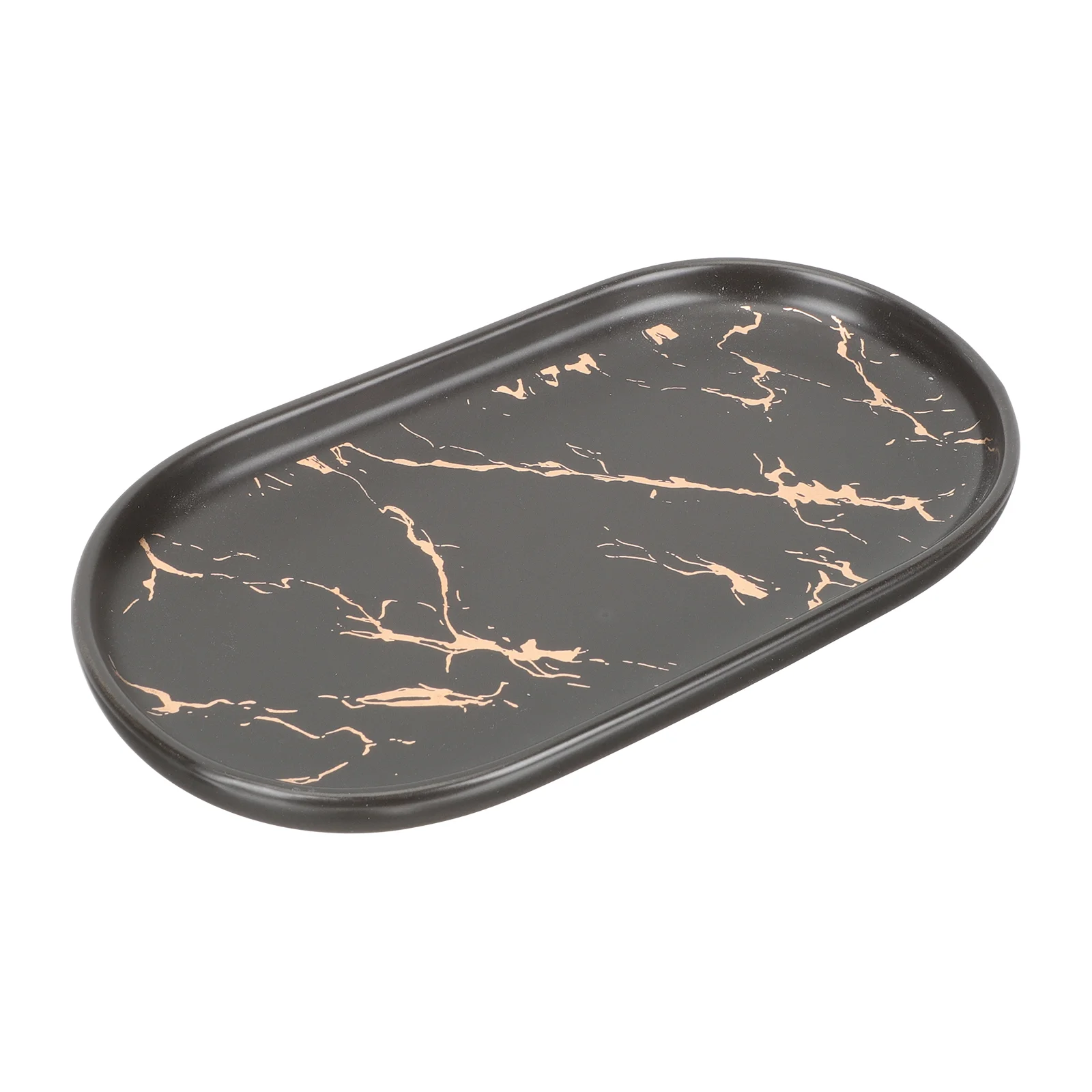 

Tray Bathroom Marble Ceramicplate Dish Storage Vanity Accessories Serving Holderdresser Display Makeup Organizer Fruit Trinket